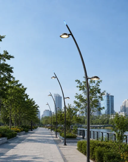 Yay Gövdeli Çift Kollu Cadde Direği ART-1124 — uygulama alanı
